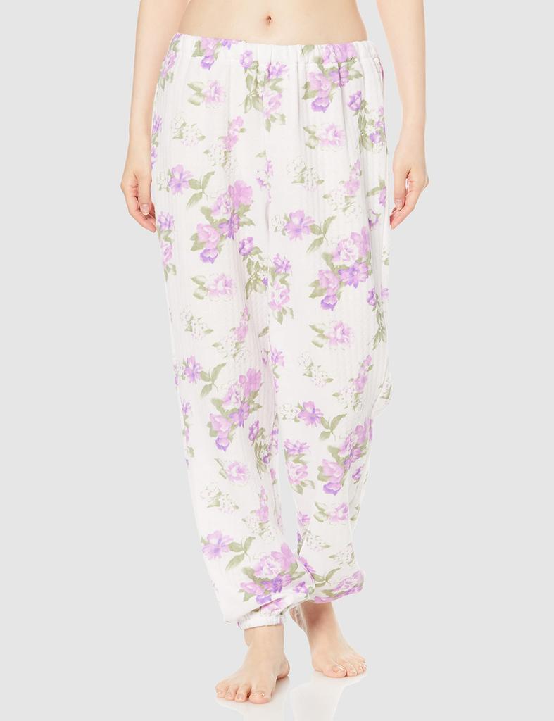 Пушистая стеганая теплая пижама размера LL, фиолетовая,