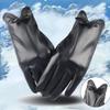 Foreign Trade Touch Screen Leather Gloves Women's Autumn and Winter Korean Version Thickened and Velvet Warm Bow Outdoor Riding and Driving