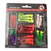 Набор рыболовных приманок Jig Lead Head Hooks Soft Worm Grub Single Tail Bait 17 шт.