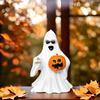 1Pc Resin Ghost Ghost Statue Pieces, Halloween Ghost Statue Decorative Ornaments, Cute Finger Ghost Ornaments, Perfect Halloween Decorations.