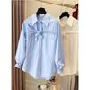 Shirts Women Loose Vintage Office Ladies Solid Casual Spring Korean Style Temperament Chic Fashion Long Sleeve Shirt