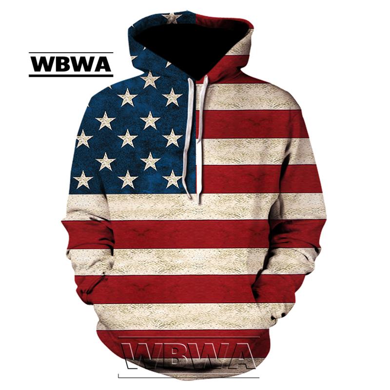 Мужские худи Женские 3D с принтом флага С длинным рукавом Худи для пар Толстовка Топ Блузка Женская Повседневная Свободная Толстовка с капюшоном