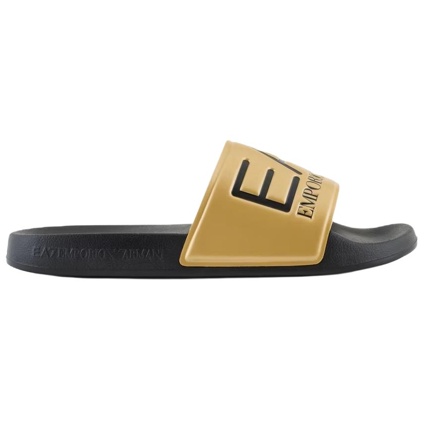 Emporio Armani EA7 Круглый носок Плоские шлепанцы Унисекс сандалии Желтый 7X000108AF15118MZ097