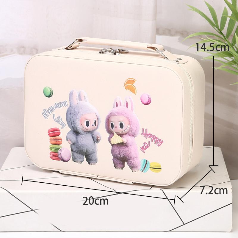 Милая мультяшная косметичка Labubu, многофункциональная ручная переносная сумка для хранения, маленькая квадратная сумка для подарков на день рождения детей