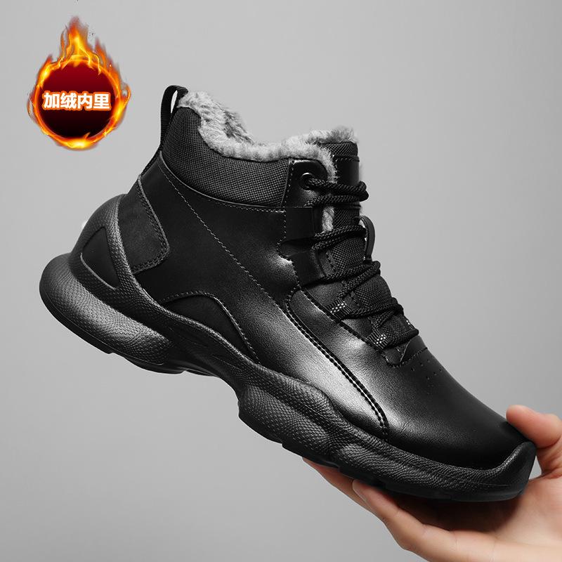 High-top boots New winter velvet thickened warm non-slip snow boots Leisure sports thick-soled Martin boots