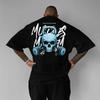 Кеттлбелл с черепом Гантель Мужская хлопковая футболка Streetwear Зал Фитнес Мышцы Черная футболка с принтом - Мужская летняя хлопковая футболка с принтом