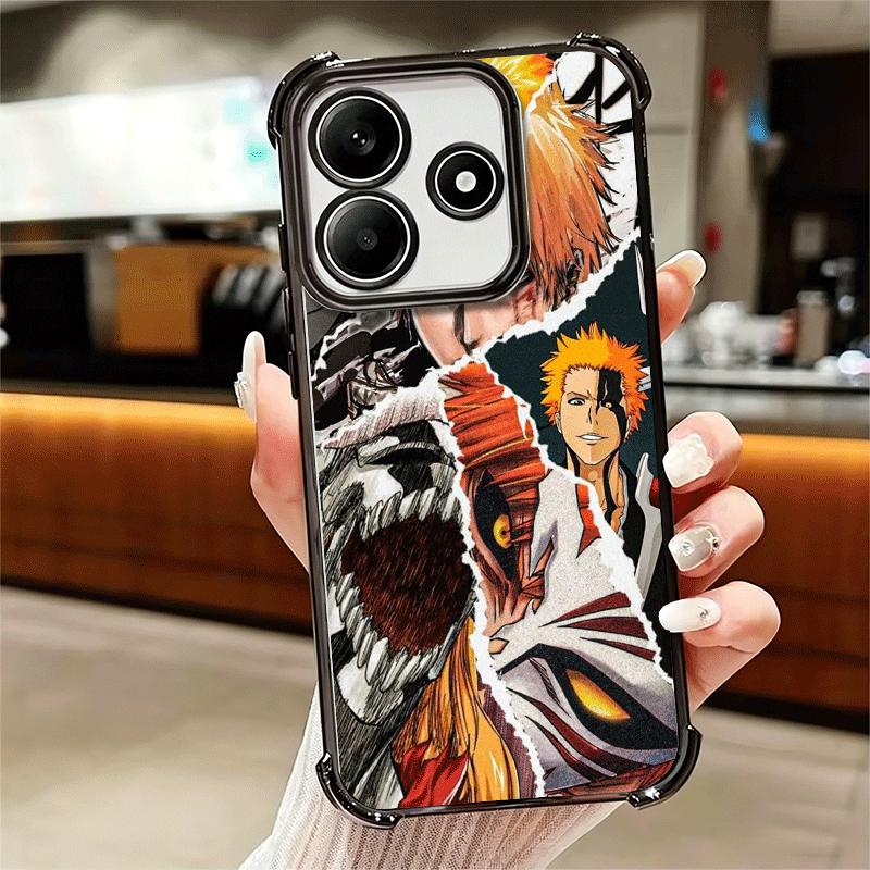 Мягкий чехол для телефона Bleach Kurosaki Ichigo для Xiaomi Redmi Note 14 15 Pro Plus 13 12 11S 11T 5G 10 9S 9 С покрытием Защита от падения Fundas