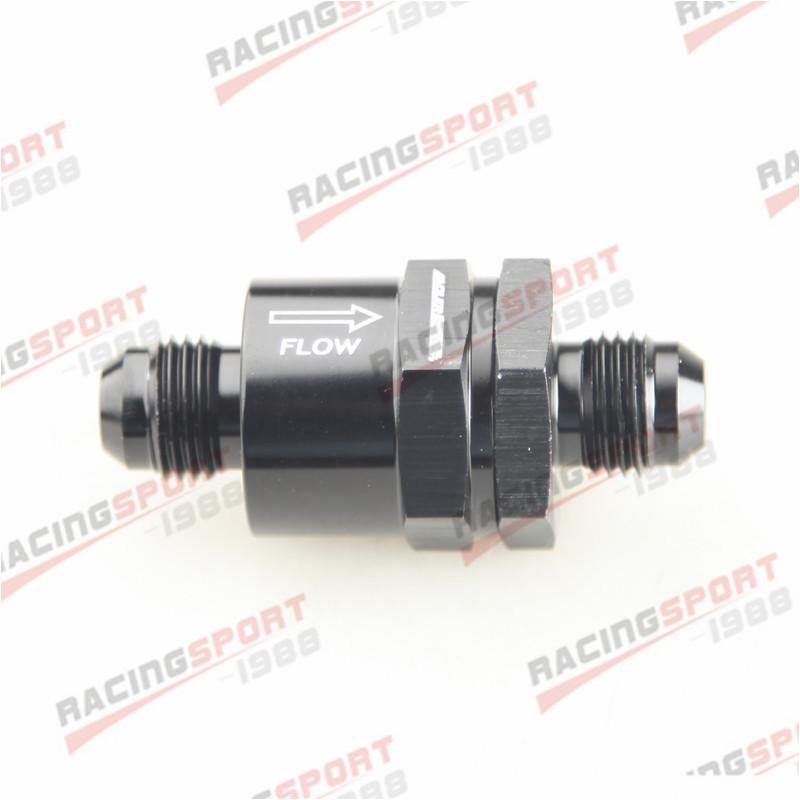 AN6 -6AN Aluminium Non Return One Way Check Valve Fuel EFI Fitting Adapter Black
