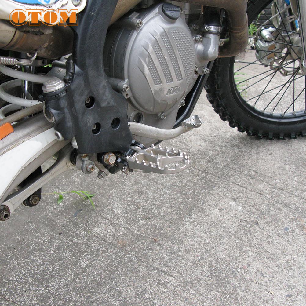 OTOM Motorcycle Footpegs Foot Peg Pin Clamp Spring Footrests Stainless Steel Pedal For KTM EXC SX XCW HUSQVARNA FE TC TE TX