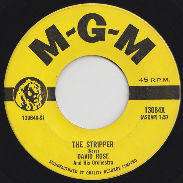 7-дюймовая пластинка DAVID ROSE HIS ORCHESTRA The Stripper 13064X MGM Records Канада Джаз Б/у