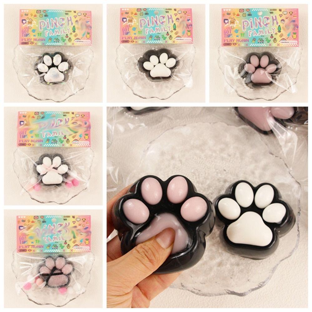 Sensory Toy Black Cat Paw Squeeze Toy Plush Pinch Decompression Toy  Practical Jokes