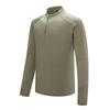 Повседневная футболка серии Climbing с влагоотводящими свойствами для занятий спортом на открытом воздухе, с воротником-стойкой и застежкой-молнией до середины груди, с длинным рукавом, мужская, топы, светло-армейский зеленый 14411144-0047
