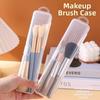 3 pcs Dustproof Lid Makeup Brush Organizer Reusable Clear Storage Case Cosmetics Storage Box  Travel