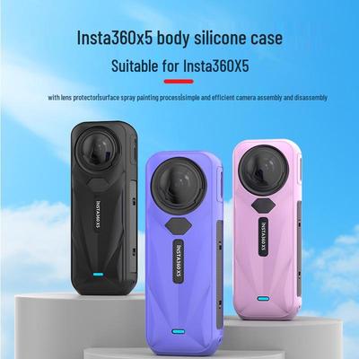 Силиконовый защитный чехол для Insta360 X5: Защита от падений и царапин для камеры и объектива