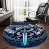 1PC Dragon Sword Non-Slip Floor Round carpet, Office, family, bedroom, Large Area Rug Indoor Rugs,  Durable PolyesterH0374