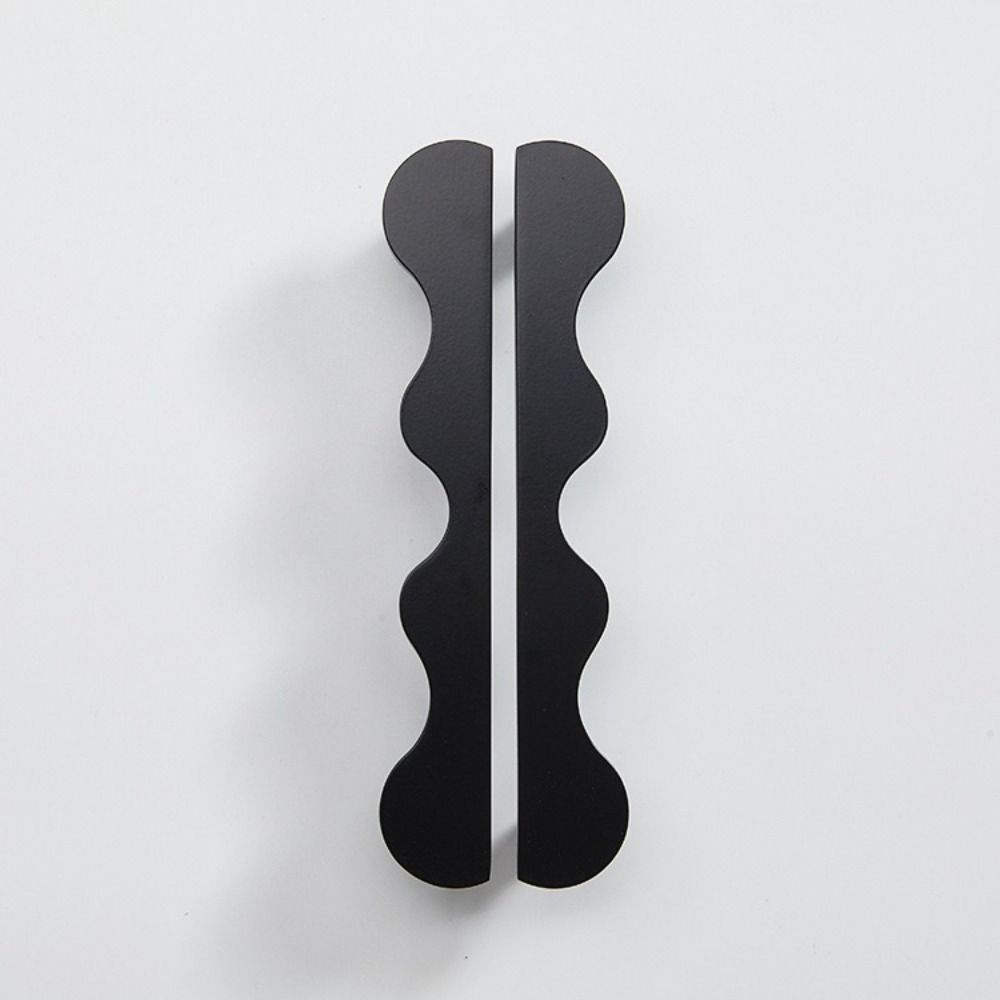 Pure Brass Drawer Pulls Wave Shape Furniture Handles Wardrobe Door Handles Furniture Hardware