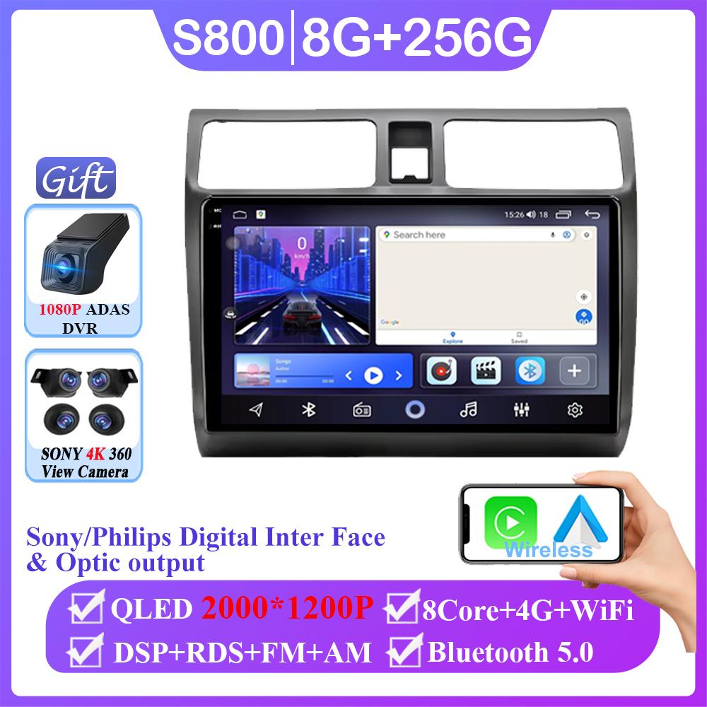 Android 14 For Suzuki Swift 2003-2010 Auto Radio Stereo Android Auto Carplay Multimedia Video Player Navigation No 2din DVD BT