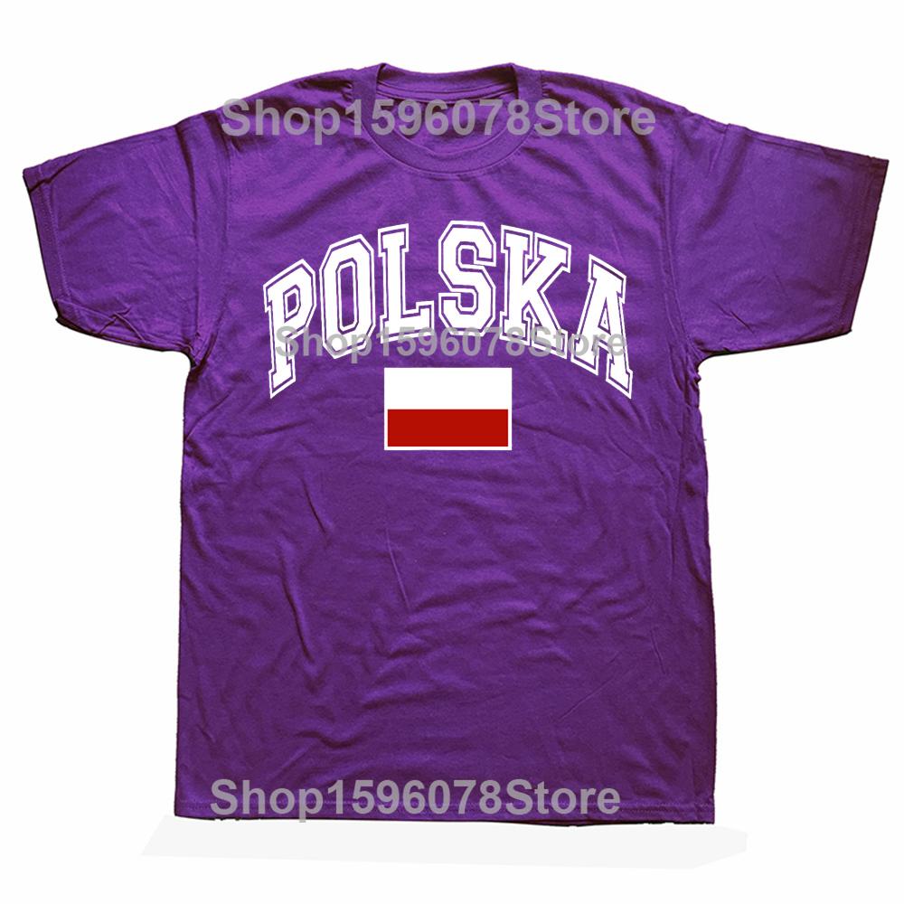 Смешная винтажная футболка с графическим изображением польского флага Polska Poland Хип-хоп Оверсайз футболка 100% хлопок Удобные футболки для мужчин и женщин