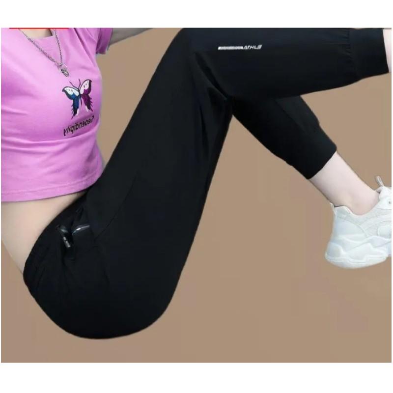 Женские летние легкие быстросохнущие брюки Удобные дышащие повседневные облегающие спортивные брюки