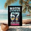 1PC Custom Name Mason's 80s Neon Ice Cream Beach Towel Highly Absorbent And Sand-Resistant Towel for Swimming, Pool, Yoga, And Travel Lightweight