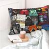 Обложки книг Стивена Кинга, Книжный червь ужасов Прямоугольная наволочка Декоративная для спальни, кровати, дома Уют Подушка-плед