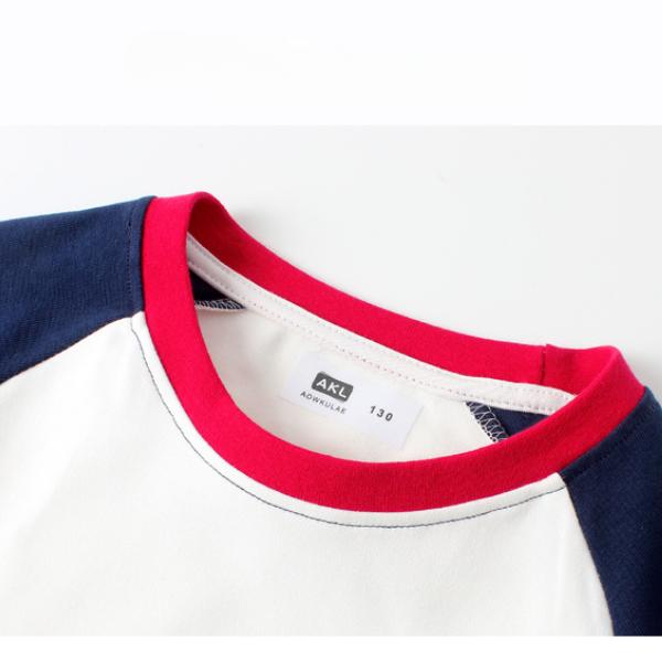 Футболка с длинным рукавом для девочек на весну и осень, хлопковая футболка с круглым вырезом и длинными рукавами, детская футболка