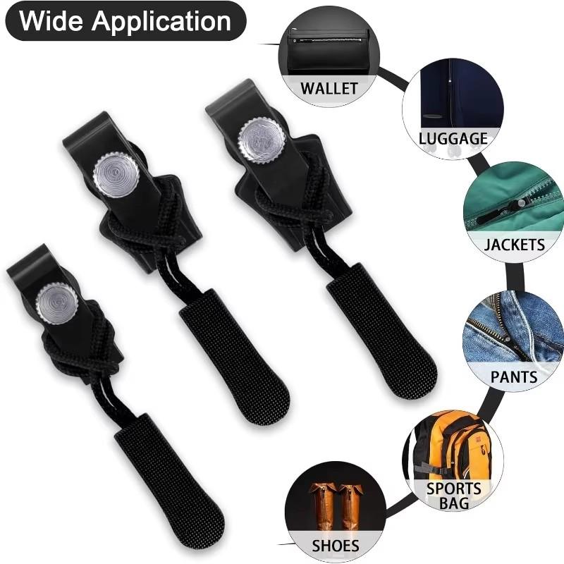 Комплект для ремонта молнии, универсальная быстрая мгновенная съемная головка молнии, сменный слайдер для молнии для курток, сумок, пальто, бесплатный пошив