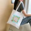 Fashion Women Shopping Bag Peach Milk Strawberry Aesthetic Print Student Book Canvas Bags Reusable Shopper Japanese Kawaii Eco