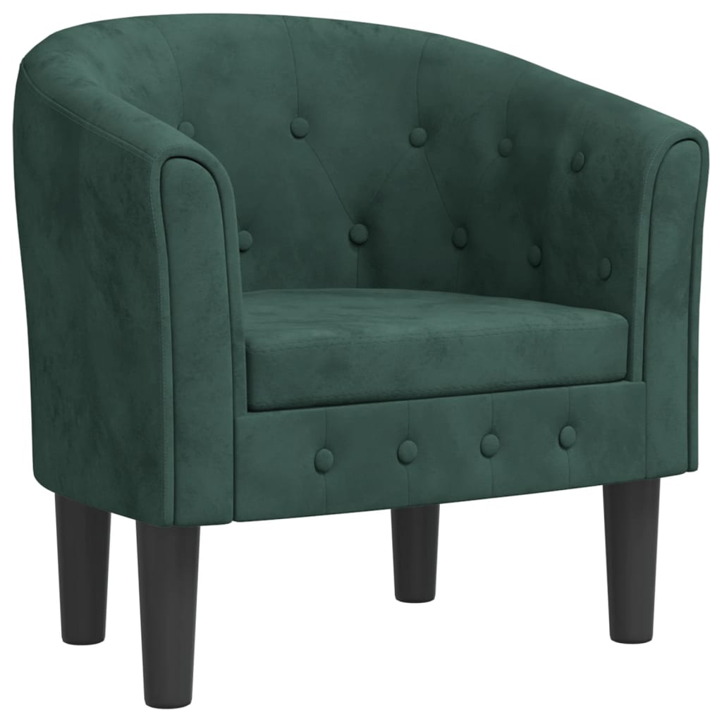 Club Chair Dark Green Velvet