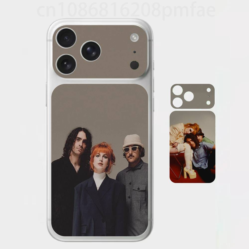 Премиальная защитная наклейка на заднюю панель и рамку камеры iPhone 17 Pro/Max с изображением группы P-ParamoreS (Не чехол)