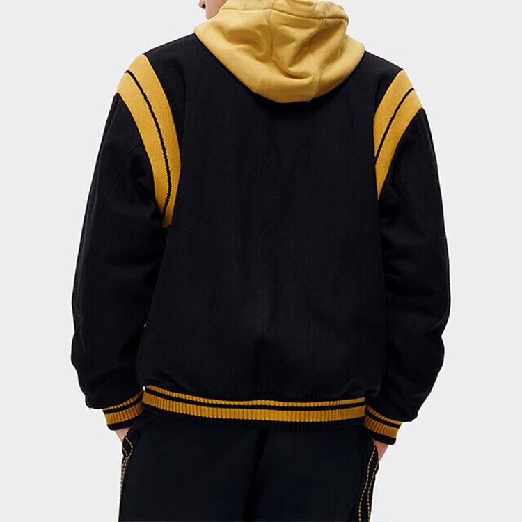 Fila Fashion Loose Warm Baseball Jacket Men Jackets Deep-Black T11M312906F-BK