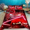 Anime Hedgehog Duvet Cover Sets Sonic Bedding Set, Microfiber Cute Shadow Hedgehog Comforter Cover with Pillowcases