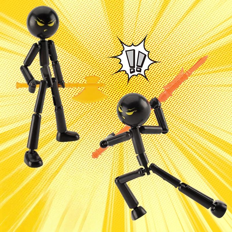 1 Набор Новинка Фигурка Stickman Собранный Робот Подвижный 3D Печать Манекен Многосуставной Stickman Игрушка
