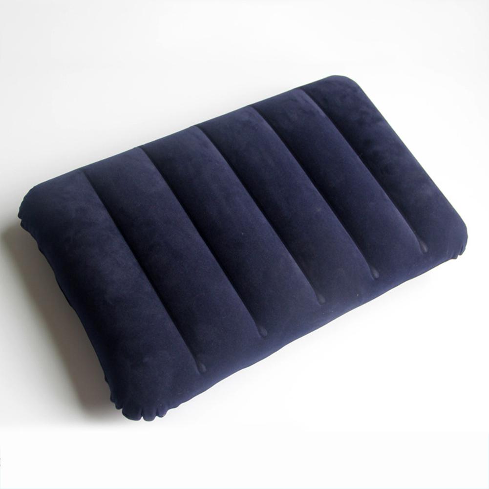 Inflatable Rectangle Flocked Pillow for Outdoor Travel Camping Sleeping