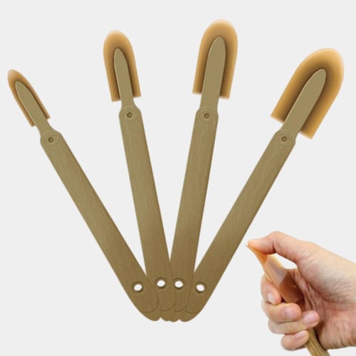 LKCCTK Caulking Finishing Tool Set of 4 - Rubber Caulking Applicator, Spatula, and Spreader for Walls, Doors, Windows, and Baseboards