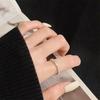 Средневековый Матовый Высококачественная Текстура Ретро Открытое Кольцо Нишевый Дизайн Легкая Роскошь Кольцо на Указательный Палец Звезда Кольцо с Личностью Женское