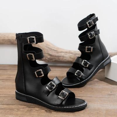 Модные кожаные туфли в стиле ретро, женские сандалии, летние повседневные сандалии ручной работы, женские туфли на платформе, роскошные сандалии, дизайнеры Zapatillas Mujer