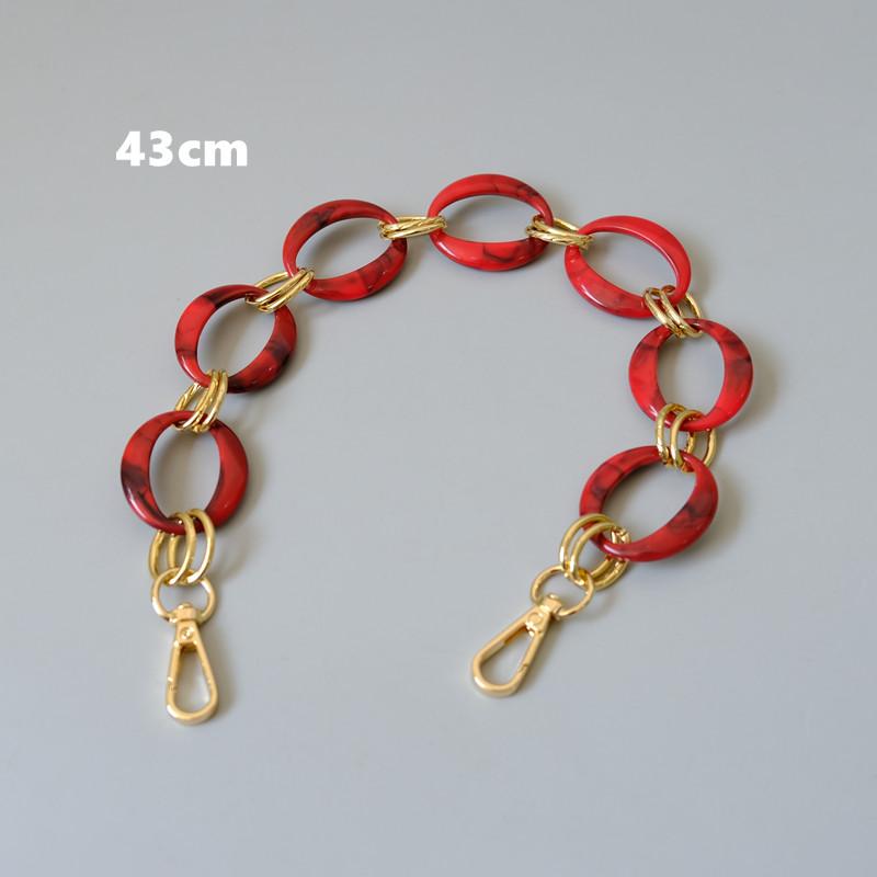 Новая модная женская сумка, аксессуары, цепочки, съемная замена, белый, красный ремешок для сумки, женский золотой чехол на плечо из смолы, цепочка для телефона