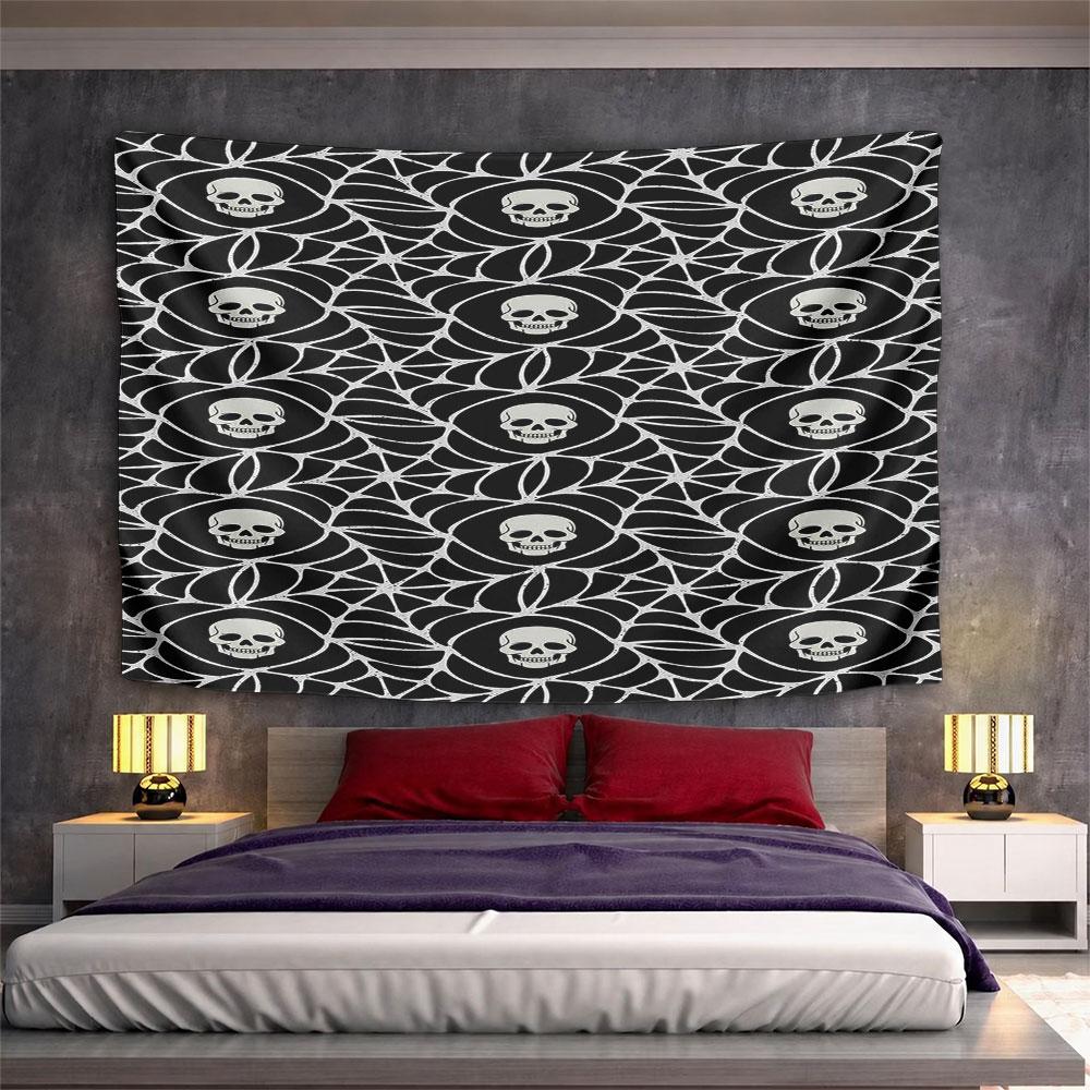 "Skull Pattern Tapestry - Gothic Design" Pattern Wall Hanging Tapestry Decorative Tapestry Home Decor for Bedroom and Living Room