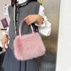 Autumn and Winter New Furry Bag Fur Crossbody Shoulder Strap Plush Bag Versatile Large Capacity Handbag for Women