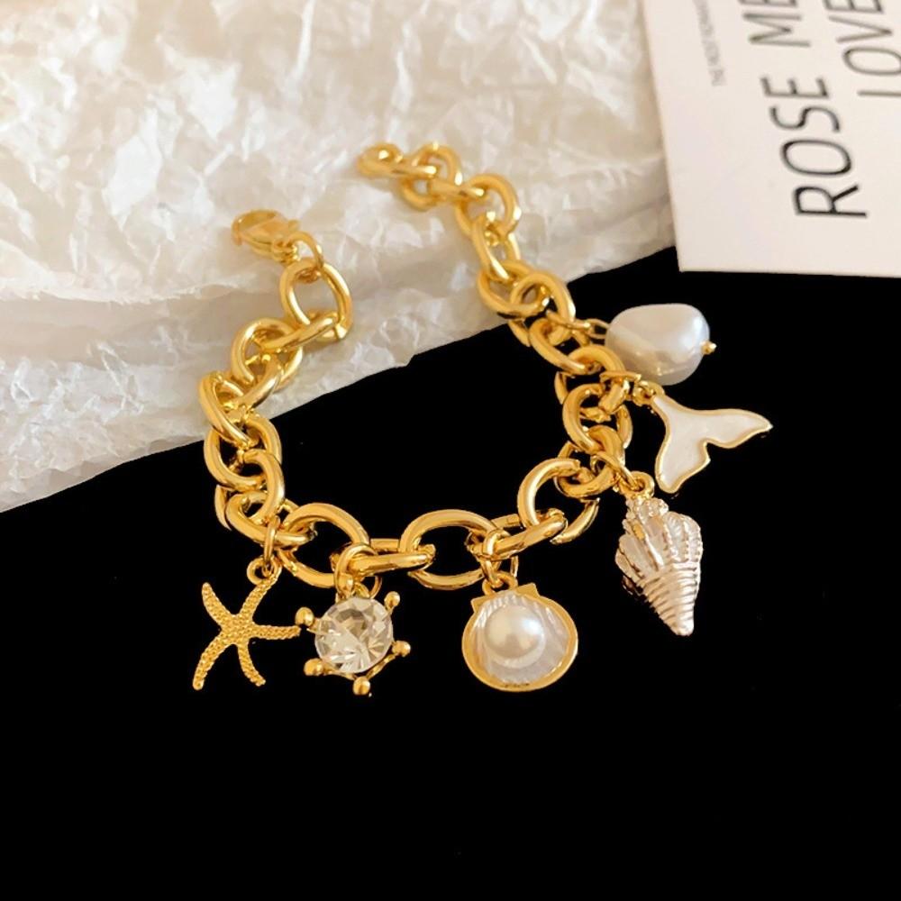 Summer Sea Series Starfish Beaded Bracelet Ornaments Shell Beaded Hand Chain Beach