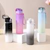 550ML Gradient Sports Water Bottle Fitness Plastic Cups With Capacity Scale Leak-proof Drinking Bottles for Summer Drinkware