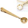 Coffee Spoon Sealing Clip 2 in 1 Stainless Steel Tight Sealing Deepen Design Convenient Practical Coffee Drinking Tools
