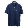 Logo Embroidery Golf Short Sleeve Polo Shirt M Blue Men's Used