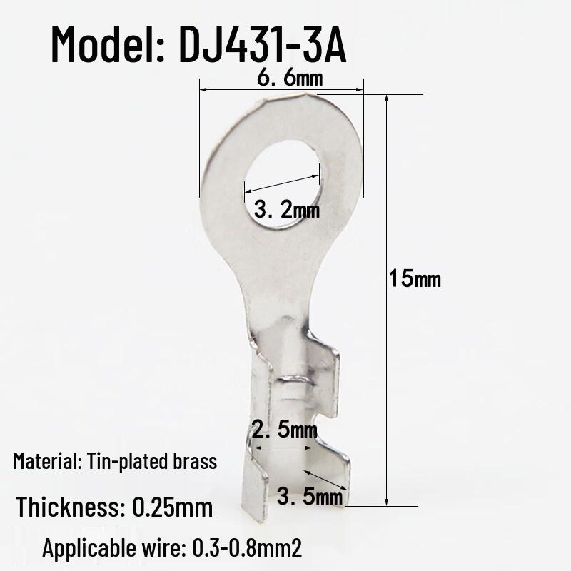DJ431-3A Grounding Ring Cold-Press Terminal
