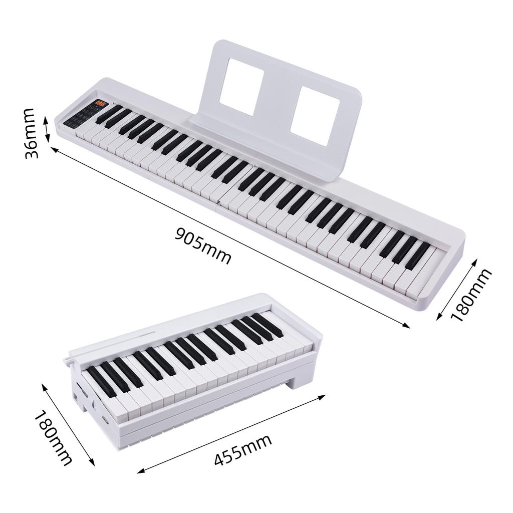 61-Key Foldable Electronic Piano Multifunctional Electronic Organ 61 Keys Sensitive Piano Keyboard