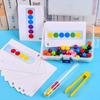 Montessori Bead Matching Game: Enhance Intelligence, Color Recognition, and Hand-Eye Coordination for Kids