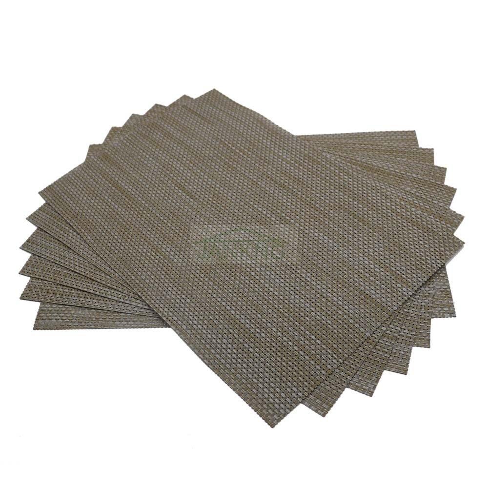 6 шт., экологически чистый разноцветный плед из ПВХ, набор ковриков для столовых приборов, золотой коврик для обеденного стола, противоскользящий теплоизоляционный коврик для столовых приборов