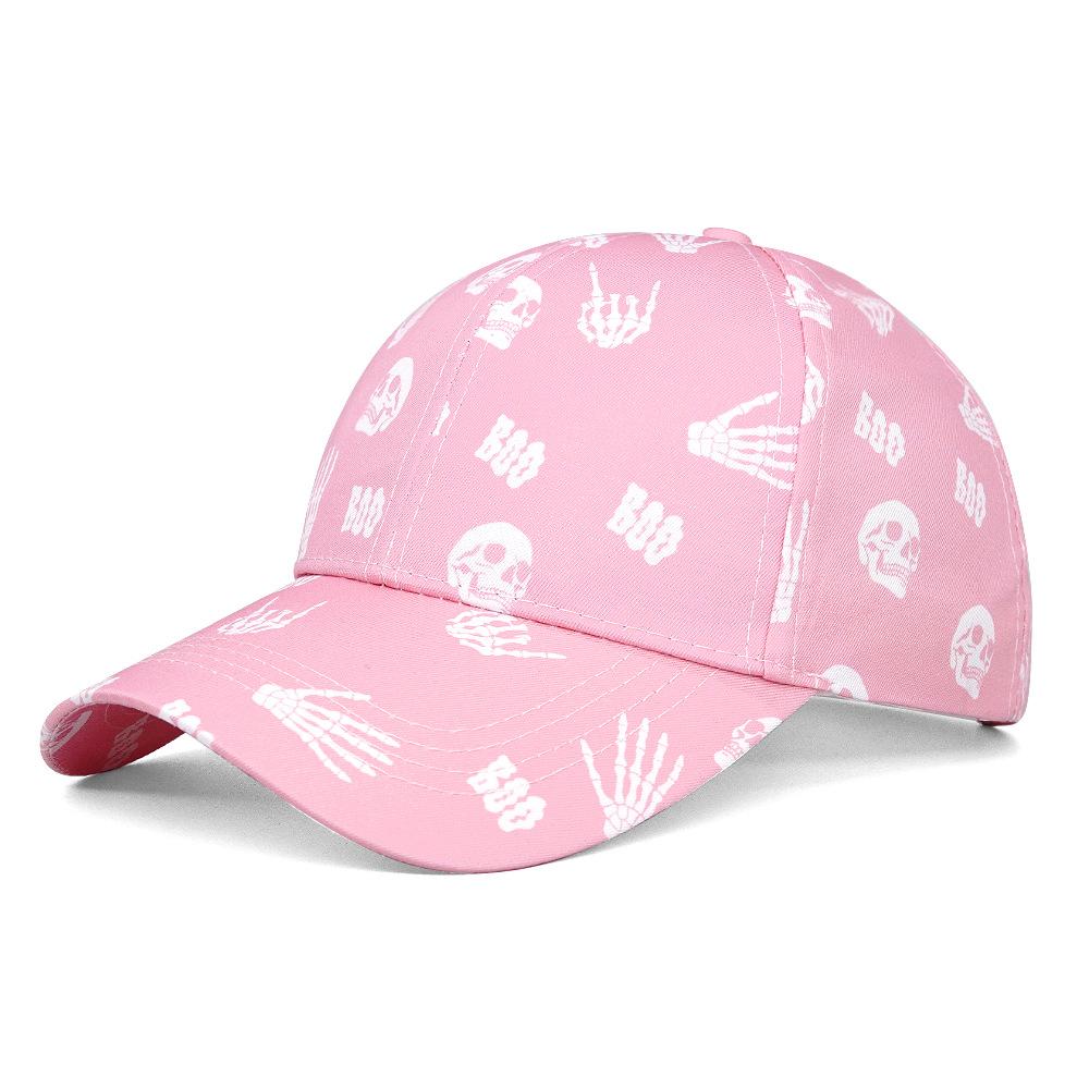Бейсболка Женская Мужская Унисекс Смешной Принт Череп Snapback Летняя Шляпа от Солнца Повседневная Хэллоуин Праздник Повседневный Хип-Хоп Уличные Танцы