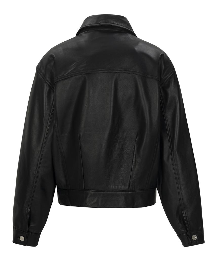 Bttb Real Leather Butt Jacket (Deep Black)